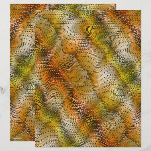 ET Faux Snakeskin Scrapbook Paper 2-Sided Page (正面/裏面)