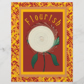 ET Flourish Flower Scrapbook Paper 2-Sided Page (正面)