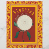 ET Flourish Flower Scrapbook Paper 2-Sided Page (裏面)