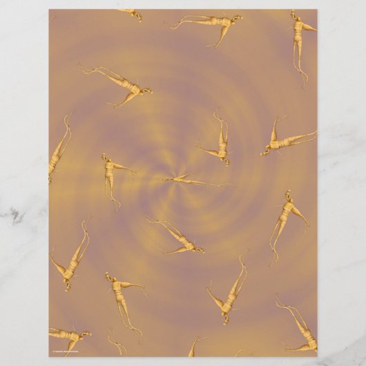 ET Ginseng Man Scrapbook Paper 2-Sided Page (裏面)