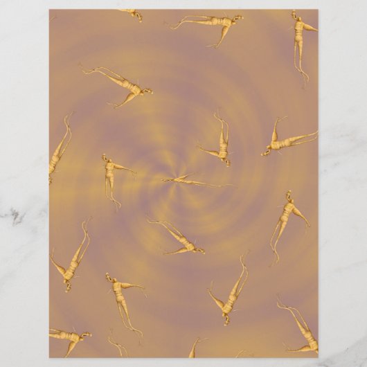 ET Ginseng Man Scrapbook Paper 2-Sided Page (正面)