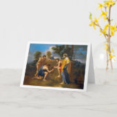 Et in Arcadiaエゴ， Poussin,1637-1638 カード (黄色い花)