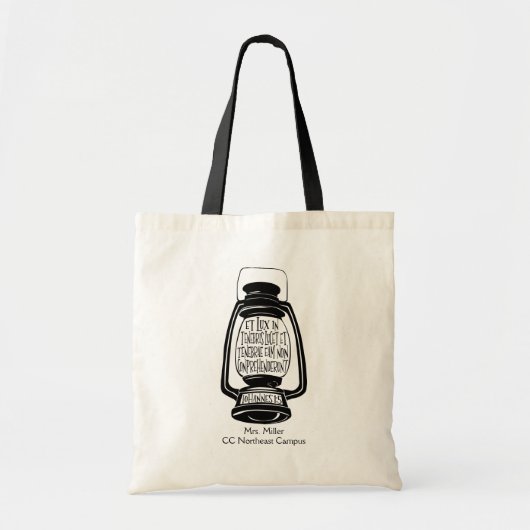 Et Lux Inテネブリスジョン1ラテン・バース トートバッグ (正面)