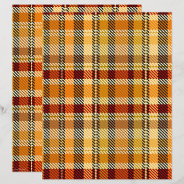 ET Plaid スクラップブック ペーパー 両面ページ