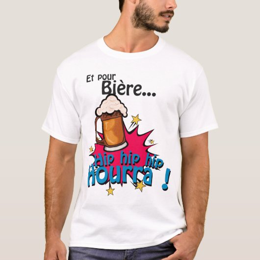 et pour bierre hip hourra alcool humour expression tシャツ (正面)