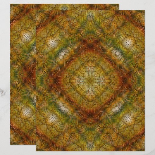 ET Serene Garden Scrapbook Paper 2-Sided Page (正面/裏面)