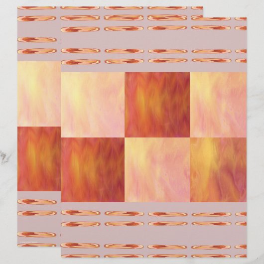 ET Sunset Tiles Scrapbook Paper 2-Sided Page (正面/裏面)