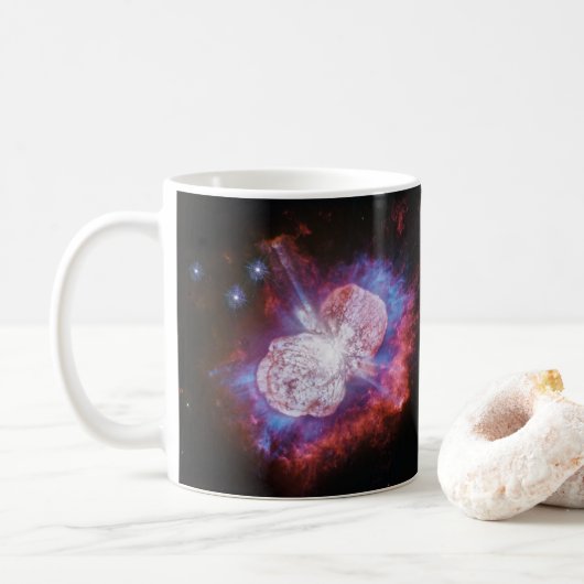 Eta Carinae Binary Star System Fireworks コーヒーマグカップ (ドーナツ)