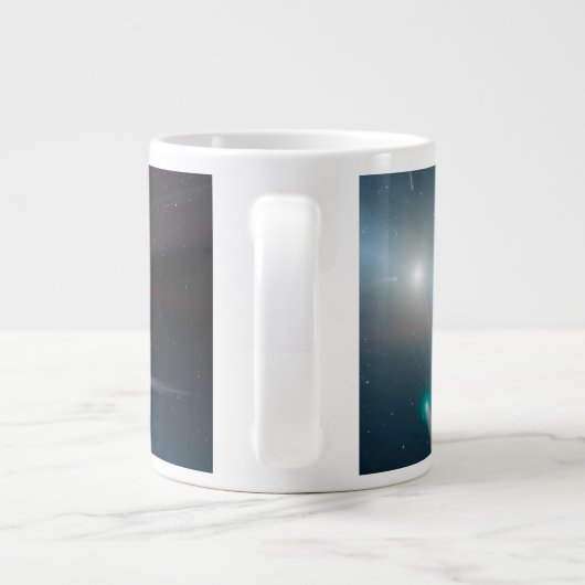 Eta Corviシステムの彗星の嵐。 ジャンボコーヒーマグカップ (裏面)