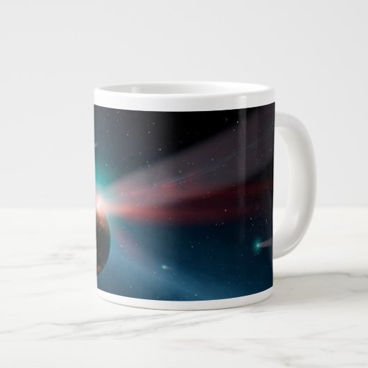 Eta Corviシステムの彗星の嵐。 ジャンボコーヒーマグカップ (正面右)
