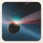 Eta Corviシステムの彗星の嵐。 スクエアペーパーコースター (正面)