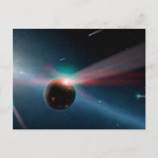 Eta Corviシステムの彗星の嵐。 ポストカード (正面)