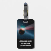 Eta Corviシステムの彗星の嵐。 ラゲッジタグ (裏面縦)