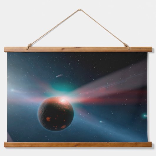 Eta Corviシステムの彗星の嵐。 吊り下げ型タペストリー (正面)