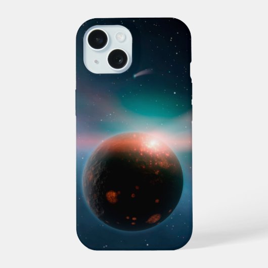 Eta Corvi系での彗星の嵐 iPhone 15ケース (裏面)