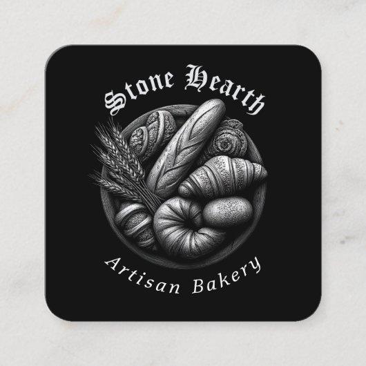 Etched Bread Basket Business Card スクエア名刺 (正面)