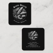 Etched Bread Basket Business Card スクエア名刺 (正面/裏面)