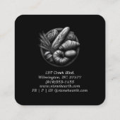 Etched Bread Basket Business Card スクエア名刺 (裏面)