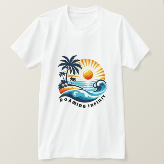 Été Chic | Graphique Vacances Soleil Tシャツ (デザイン正面)