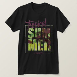 Été Tropical Chic Graphique Vacances Soleil Tシャツ
