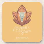 Eternal as the Stars Evenstar Graphic コースター<br><div class="desc">Celebrate the timeless romance between Arwen and Aragorn with this elegant Lord of the Rings™ Evenstar design. Featuring a beautifully stylized Evenstar motif with delicate, flowing linework and warm autumnal tones, the artwork represents love and hope. Below, the phrase “Eternal as the Stars” adds a poetic touch, capturing the everlasting...</div>