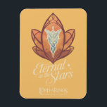 Eternal as the Stars Evenstar Graphic マグネット<br><div class="desc">Celebrate the timeless romance between Arwen and Aragorn with this elegant Lord of the Rings™ Evenstar design. Featuring a beautifully stylized Evenstar motif with delicate, flowing linework and warm autumnal tones, the artwork represents love and hope. Below, the phrase “Eternal as the Stars” adds a poetic touch, capturing the everlasting...</div>