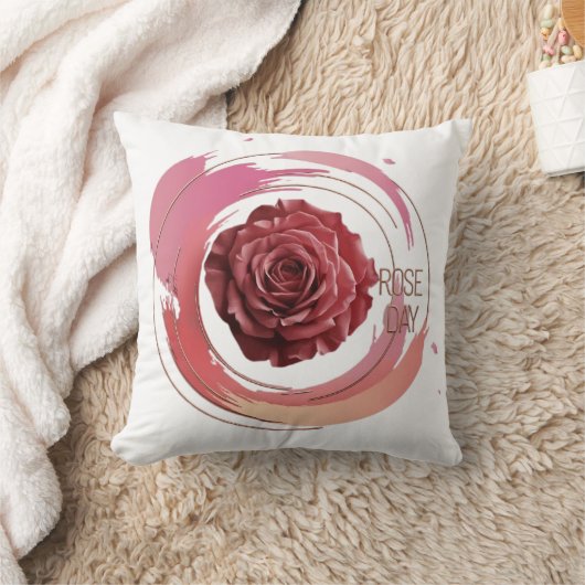 Eternal Bloom – A Rose Day Elegance クッション (ブランケット)