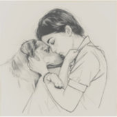 Eternal Companions: Black & White Pet Bond Paintin シール (正面)