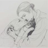 Eternal Companions: Black & White Pet Bond Paintin シール (正面)