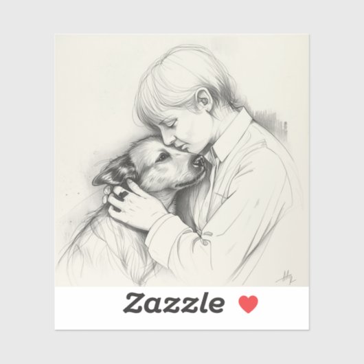 Eternal Companions: Black & White Pet Bond Paintin シール (シート)