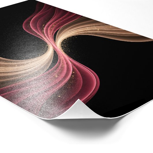 Eternal Flow of Love — Abstract Romantic Art フォトプリント (角)