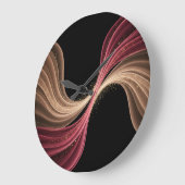 Eternal Flow of Love — Abstract Romantic Art ラージ壁時計 (傾斜)