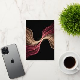 Eternal Flow of Love — Abstract Romantic Art 箔グリーティングカード