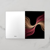 Eternal Flow of Love — Abstract Romantic Art 箔グリーティングカード (外側レイダウン)