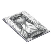 Eternal Flow Vintage Hourglass Ink Sketch Notebook ノートブック (右側)