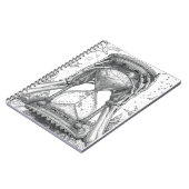 Eternal Flow Vintage Hourglass Ink Sketch Notebook ノートブック (左側)