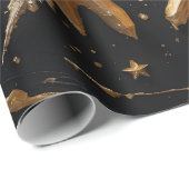 Eternal Frost – Golden Snowflake Glam Gift Wrap ラッピングペーパー (ロールコーナー)