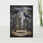 Eternal Gothic Lovers Dark Cemetery Raven Birthday カード (正面)