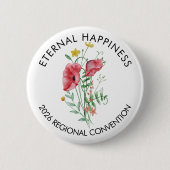 Eternal Happiness 2026 Convention with Flowers 缶バッジ (正面)