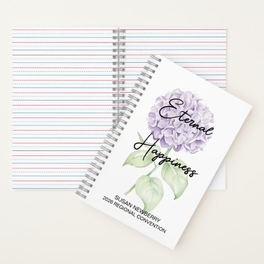 Eternal Happiness 2-Sided Notebook with Hydrangea ノートブック (内側)
