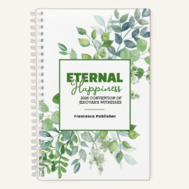 Eternal Happiness Convention Watercolor Greenery ノートブック