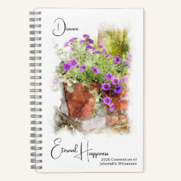 Eternal Happiness Floral 2026 JW Convention ノートブック