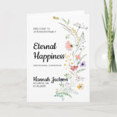 Eternal Happiness JW Baptism with Spring Flowers カード (正面)