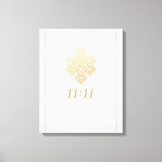 Eternal Knot 11:11 White Gold Wrapped Canvas キャンバスプリント (正面)