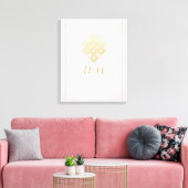 Eternal Knot 11:11 White Gold Wrapped Canvas キャンバスプリント (インサイチュ (リビング))