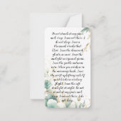 Eternal Light – Customizable Memorial Prayer Card ノートカード (裏面)