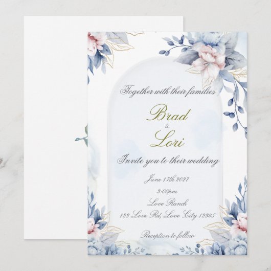 Eternal Love Classic Wedding 招待状 (正面/裏面)