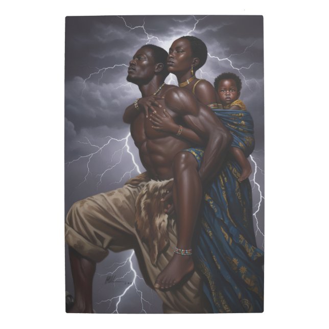 Eternal Love & Family Bonds | Inspirational Art &  メタルプリント (正面)