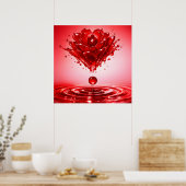 Eternal Love Liquid Rose Couple Art ポスター (キッチン)