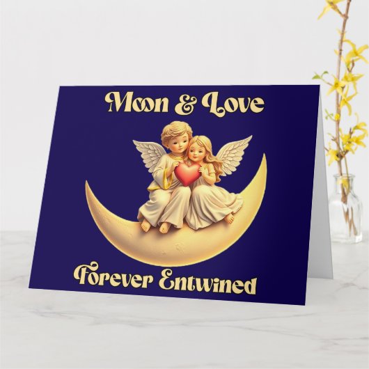 Eternal Love on a Crescent Moon カード (黄色い花)